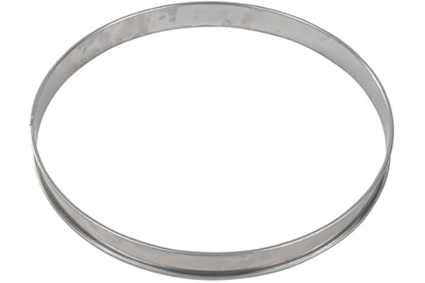 Gobel - Cercle à Tarte Inox Ø20 cm – Bord Roulé – Épaisseur 4/10ème – Moule Professionnel pour Tartes Sucrées et Salées – Fabrication Française