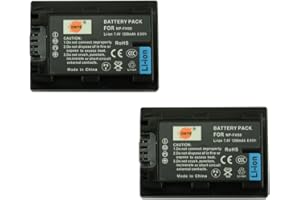 DSTE DE DSTE 2X NP-FH50 Ersatz-Li-Ionen-Akku Kompatibel für Sony DSLR-A230 DSLR-A290 DSLR-A330 DSLR-A380 DSLR-A390 DSC-HX1 DSC-HX100V HDR-TG1E HDR-TG3 HDR-TG5 HDR-TG7 Digital Kamera
