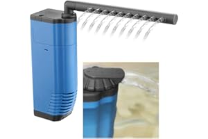 HITOP Submersible Internal Filter for Aquarium, Powerful Underwater Corner Filter for 5-55 litres Fish Tank