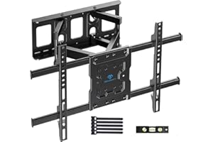PERLESMITH TV Wandhalterung, Schwenkbare Neigbare TV Halterung für 37-85 Zoll Flach & Curved Fernseher bis zu 60kg, max.VESA 600x400mm