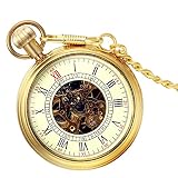 LANCARDO Taschenuhr Vintage Herren Damen Uhr Analog mit Metall Kette Weihnachten Geschenk LCD904