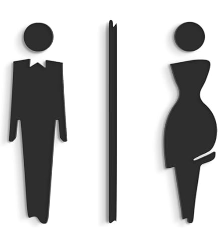 Panneau De Toilette Masculin Et Féminin, Autocollants Muraux Pour Toilettes, Panneau De Toilette En Acrylique, Panneau De Porte De Salle De Bain, Unisexe, Pour Hôtel, Centre Commercial, Restaurant