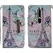 Produktbild Hozor Nokia 6 2018 / Nokia 6.1 Hülle, Stark Magnetischer PU Leder Clamshell Handyhülle Brieftasche Etui Tasche Schutzhülle mit Kartensteckplätze - Eiffelturm