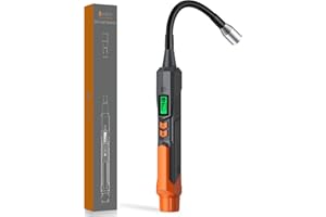 Neoteck Gasläckagedetektor med 10 cm flexibel sond bärbar brännbar gas-sniffer för naturgas, metan, propan, LPG, butan, bensin Audible och visuell larm justerbar känslighet