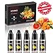 Produktbild E Liquids 5 X 10ml,Frucht Geschmack für E Zigarette Starter Set SMOK E Shisha,STARKIT® E Liquid PG70/ VG30 0mg Ohne Nikotin Blaubeere|Erdbeere|Wassermelone|Saftiger Pfirsich|Kirsche Geschmack EJuice(Frisches Frucht)