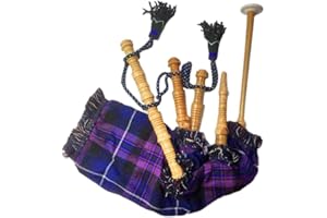 HIGHLANDPOWER Junior Playable Bagpipes,Child Bagpipe/Kids Toy Bagpipe Free 2 Reeds with Bag (Pride of Scotland)