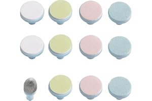 MIRAMAR Qunlions life 12 Pieces Baby Nail File Pads Nail Trimmer Replacement Pads Electric Baby Nail Grinding Heads for Standard Electric Kid Nail Trimmer Suits to Newborn Infant Toddler (Blue)