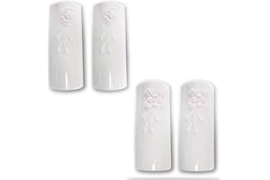 Metrox Lot de 4 humidificateurs en céramique ORCHIDEE plats pour fixation au radiateur 331 a1680 Blanc avec Impression