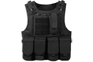 HERCHR Chaleco Táctico para Hombres, Chaleco De Pesca De Entrenamiento Ajustable para Adultos Chaleco para Hombres Equipo Multifunción Exteriores para Pesca, Fotográficos, Acampar, Trabajo