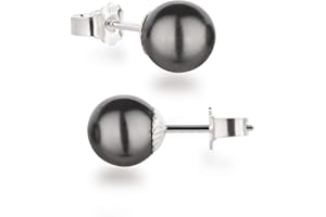 Schöner-SD Ohrringe Ohrstecker 925 Silber mit 8mm Perle rund Kugel