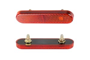 evermotor 2 sztuki reflektorów odblaskowych 87 x 21 x 8 mm motocykl rower E4 reflektor czerwone tylne kocie oko wielofunkcyjna hulajnoga z atestem E