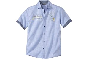 ATLAS FOR MEN - Camicia da Uomo - Manica Corta - Disponibile nelle Taglie Grandi da M a 5XL