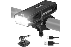 DON PEREGRINO Luz Bicicleta Delantera 4000 lúmenes - Carcasa de Aluminio, Resistente al Agua IP65, Recargable USB-C, 6 Modos, Soporte de Liberación Rápida, DONPEREGRINO FX-4000 Luz Bici