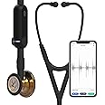 3M Littmann CORE Digital Stethoscope, High Polish Copper Chestpiece, Black Tube, Stem and Headset, 69 cm, 8863