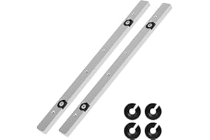 EFUTURETIME 2 x Mitre Bar in Lega di Alluminio, 9.5 X 19 X 300 mm, Barra T-Slot, Guida per Troncatrice in Alluminio per Seghe da Banco, Trapani da Banco, Seghe a Nastro, Falegnameria