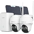 Reolink Home Hub+ 4K HD Security Camera Outdoor Wireless Kit, Argus PT Ultra+Solar Panel Home Security System, 64GB Local Storage, No Subscription Fee, 360° Surveillance, Night Vision, 2.4/5 GHz WiFi