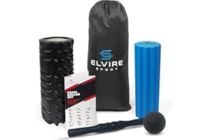 ELVIRE SPORT Rodillo de Masaje Muscular | Espuma Suave, Bola de Masaje para Pies | Alivia el Dolor de Espalda, Piernas y Fascitis Plantar | Yoga, Pilates