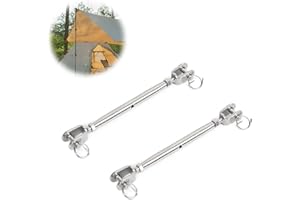 ACONDE Aceros Inoxidables Tensores de Vela: M5 304 Tensor de Antena de Acero Inoxidable para Tensar Lonas Toldos o Cuerdas - Fácil de Instalar para uso Interior o Exterior