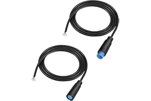 RUNCCI-YUN 1 Paio di Cavi di prolunga Impermeabili Julet da 2 a 6 Pin per e-Bike, connettori per Cavi, Cavi con Spina Femmina e Maschio per luci per Bici elettriche