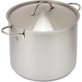 WMF - 11" Tall Induction Vegetable Soup Pot, Metal Lid with Steam Opening, Large 14 Litre Saucepan, Matte Cromargan Stainless