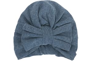 Boomly Bambino Cappello Turbante Fascia per Capelli Fiocco Nodo Cerchietto per Capelli Lana Cappello Caldo Autunno Inverno Cappellino Avvolgente Bambine 2-3 Anni