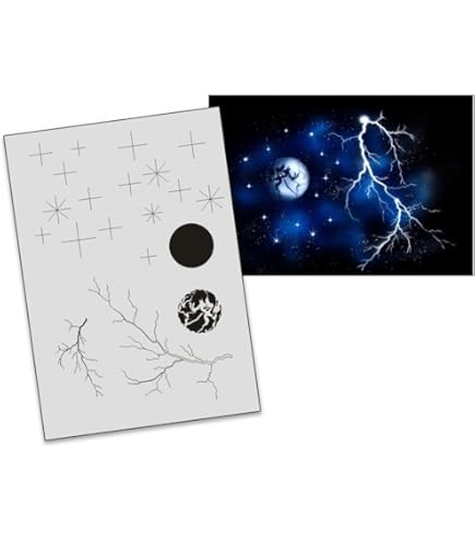 Herterich Products Pochoir Aérographe, Motif Tête De Mort, Design Précis, Pour Graffitis Et Tatouages, Réutilisable Et Résistant Aux Solvants