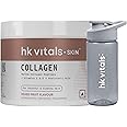 HealthKart HK Vitals Skin Radiance Collagen Powder, Marine Collagen (Mixed Fruit, 100 g) Collagen Supplements with Biotin for Healthy Skin, Hair & Nails with Sipper Bottle (Teal, 300 ml)