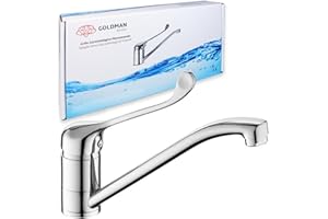 GOLDMAN SERVICE | Robinet Gérontologique Monocommande levier coudé long. Pour usage médical et sanitaire dans les hôpitaux, les laboratoires et les hôtels