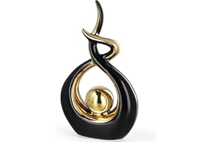 UENNM Keramik Dekorationsobjekt, Modern Skulpturen Abstrakte Deko, Wohnzimmer Moderne Dekoration Abstraktes Handwerk für Dekoration Schlafzimmer Tischdekoration Büro Skulptur Wohnungen Und Statuen short