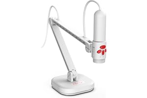 INSWAN INS-3 Caméra de Document USB & Visualiseur pour Enseignants, Microphone, Lumières LED, autofocus, Compatible avec Windows, MacOS, Chromebook pour Cours à Distance, conférences Web