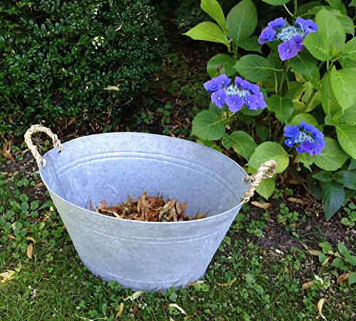 Antikas – Zinkwanne – romantische Waschwanne aus Zink – Badewanne f. Bauerngarten - 2
