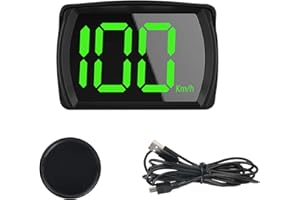 Sporgo Schermo Digitale HUD Head Up Per Auto: Contachilometri GPS 3,15 x 2,13 pollici, Display LCD, Compatibile con tutti i tipi di veicoli