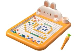 CHENRI Magnetische Zeichentafel für Kinder zum frühen Lernen, Magnetisches Bohnen Zeichenbrett, Magnetische Maltafel Zaubertafel, Magnetic Drawing Board, Montessori Reise Spielzeug für Jungen, Mädchen (L)