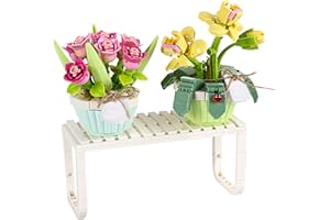 TESYEUX Ramo de Flores Artificiales para Enviar,Juguete de Bloques de Set de Construcción de Bricolaje para Adultos,Casa Decoración, Regalos para Mujeres y Hombres, Plantas Artificiales,Colección Botánica