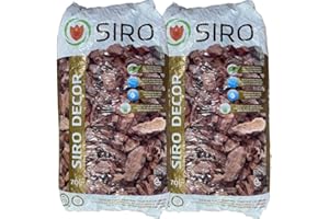 Suinga Pack 2 Sustrato Corteza de Pino Decorativa 15 Kg-70 L, para Plantas y turbas, 25-45mm, marrón