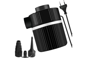 KEVIAN Pompa ad aria elettrica 2 in 1, 30W pompa a vuoto portatile per sacchetto di immagazzinaggio sottovuoto, Sgonfiaggio Per Campeggio all'aperto,Materassini ad Aria,Barche,Cuscini Gonfiabili