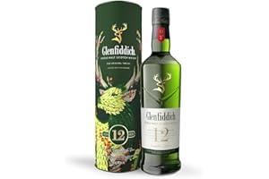 GLENFIDDICH 12 Year Old Single Malt Scotch Whisky - Bold Balance - Fresh Pear, Subtle Oak - Matured in Oloroso Sherry & Bourbon Casks - Product Of Scotland - 40% ABV - 70 cl