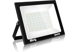Blivrig Focos LED Exterior,50W Foco LED,IP66 resistente al agua, 5000LM Super brillante Foco LED Exterior,Foco Proyector LED，Usado para Jardín,Garaje,Hotel,Patio,Parking,etc.(Blanco frio,50W)