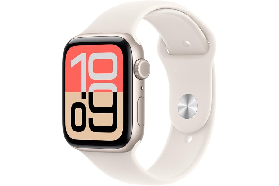 Apple Watch SE 3 GPS + Cellular 40mm Smartwatch with Starlight Aluminium Case with Starlight Sport Band S/M. Fitness and Sleep Trackers, Heart Rate Mo