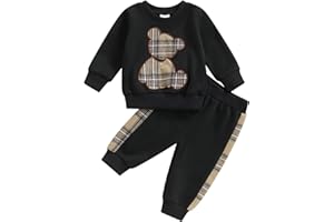 SAEEVIMA Kinderanzüge Zweiteilige Freizeitkleidung Pullover + Jogginghose keinkind Bekleidungset Streetwear aus Baumwolle Herbst Rund Ausschnitt