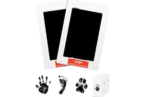 TATUNER Impronta Zampa Cane, Impronta Mani e Piedi Neonati, Kit Impronta Cane, Kit Impronte Neonato, Tampone di Inchiostro Clean Touch Souvenir di Impronte