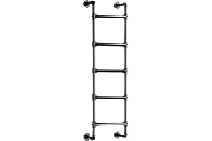 Våningssängstege, väggmontering, källare, fönster, brunn, industriell smidesjärnstege, lastkapacitet 150 kg, metallstege inom
