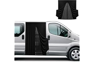 TIVEKEO Mosquitera de Doble Capa para Coche Reemplazo para Opel Vivaro 2019-2025, Mosquiteras para Puertas Laterales de Coche, Mosquitera Magnética Doble Cap con Gamuza para Acampar