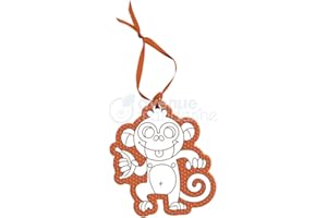 ‎AVENUE MANDARINE Avenue Mandarine GY088C - Graffy Hang zum Ausmalen mit Schleife, 8x11 cm, Affe, 1 Stück