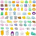Beauenty 72 Pcs Kawaii Squishies, Mochi Squishy Toys for Kids Party Favors, Mini Stress Relief Toys for Party Favors, Classroom Prizes, Birthday Gift, Goodie Bag Stuffers (Animals)