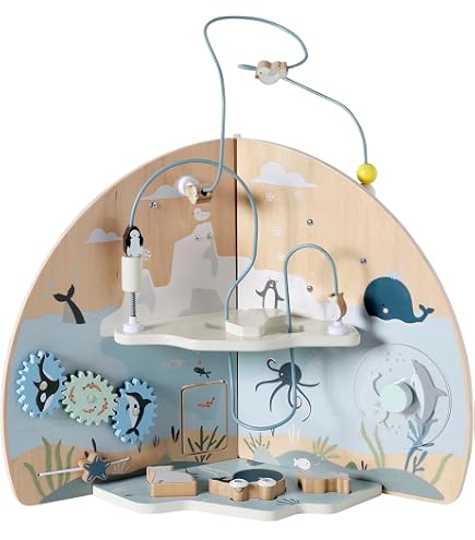 Cube D'Activités 4 Saisons En Bois FSC Vertbaudet - Jeux D'Éveil Motricité Pour Bébé Dès 10 Mois - 4