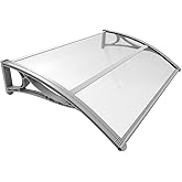 Vordach Für Haustür - Aluminium & Polycarbonat Überdachung | Regenschutz Mit Seitenteil