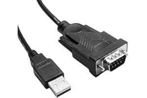 gaubss HDMI VGA Adapter, USB to Serial RS-232 Adapter Cable, DB9 Connector - High Data Transfer Speed 1 Mbps, Compatible with Windows 11/10/8.1/7, Mac OS X 10.6+, Linux