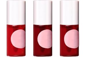 FEXPDL Lip Tint Stain, Lip Stain Long Lasting Hydrating Lip and Cheek Tint with Waterproof Lightweight Non-sticky Transfer-Proof Easy Application Matte (3PCS Fruit Set)