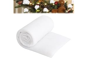 YGKYMVW Cotton Wool Decoration Christmas Fake Snow Blanket 150 x 40 cm Snow Cotton Decoration Artificial Snow for Christmas Decorations Village Displays Under the Christmas Tree